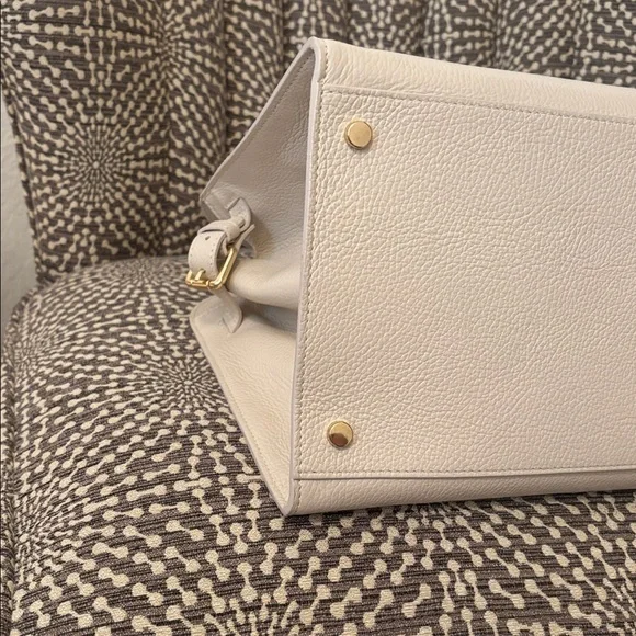 Claudia Firenze Off White Cream Leather XL Tote Bag - Picture 9 of 15